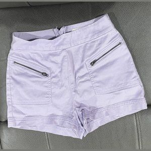 Silence + Noise high-waisted purple jean shorts. Size 0/short.